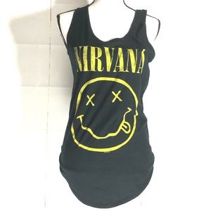 Nirvana music band tank top medium